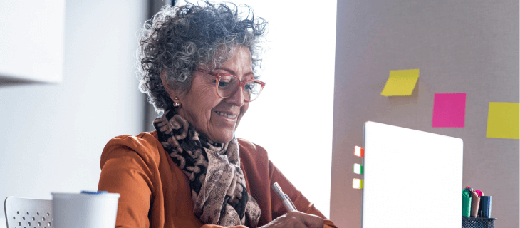 Woman glasses how to retire