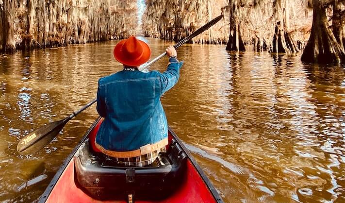 Canoeist red hat