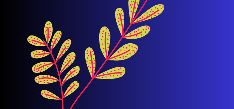 Yellow leaves on a blue background Yellow leaves on a blue background