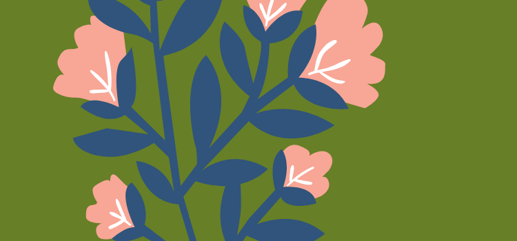 pink flower on green pink flower on green